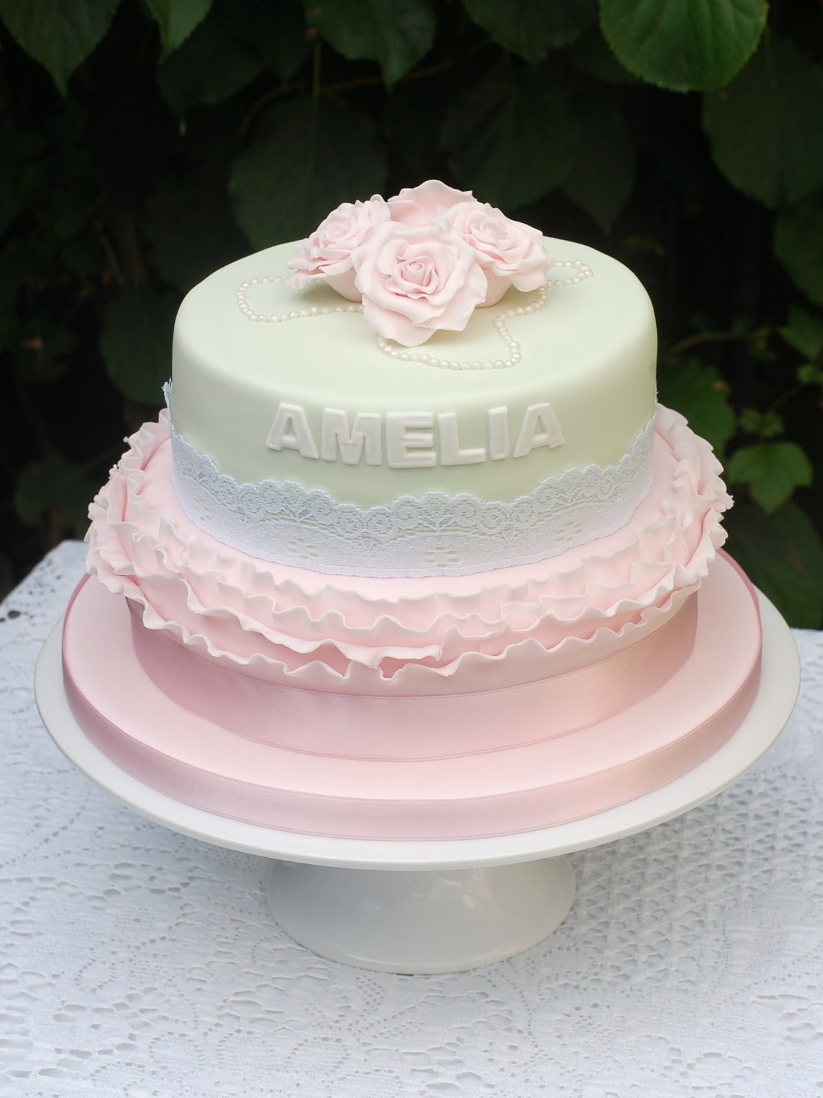 High Altitude Pastel Party Birthday Cake with Lambeth Piping - Curly Girl  Kitchen