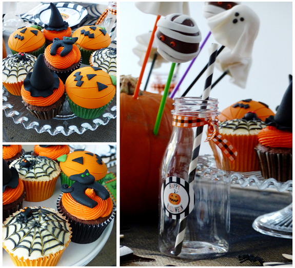 Hand made Halloween cakepops, cupcakes and cookies